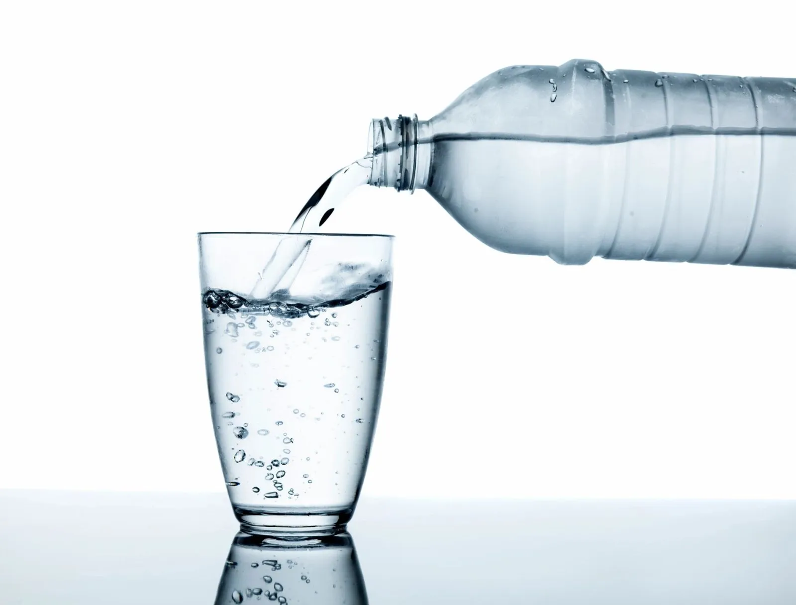 Water being poured into a glass